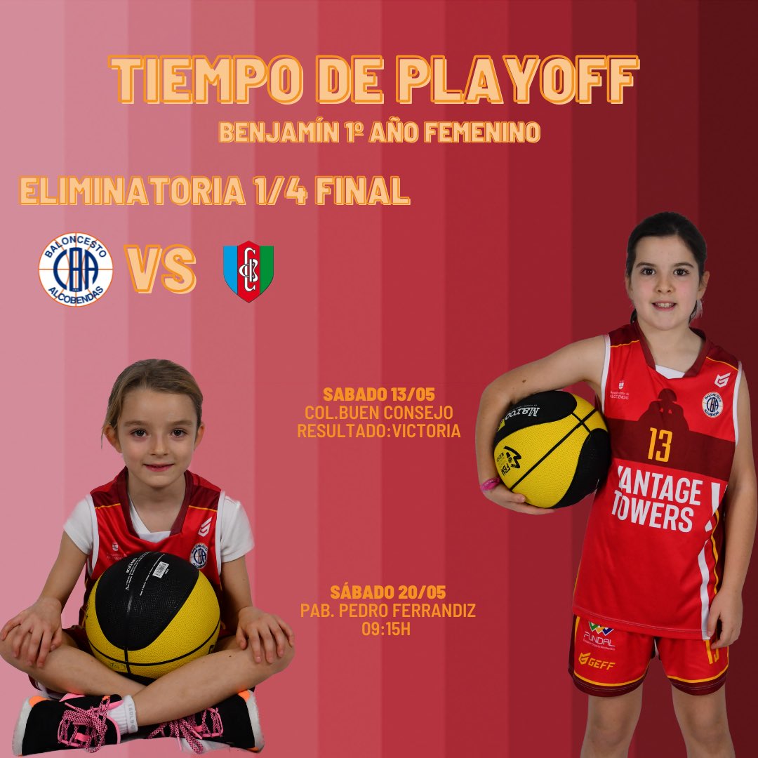 cbalcobendas's tweet photo. #CanteraCBA
¡Seguimos con los playoffs! 🔥
¡Agárrate fuerte porque los segundos partidos de 1/4 de final,las primeras semis y la final del #JunC vienen cargadas de emoción ! 🏀🔥 https://t.co/bbR0D7RCjY