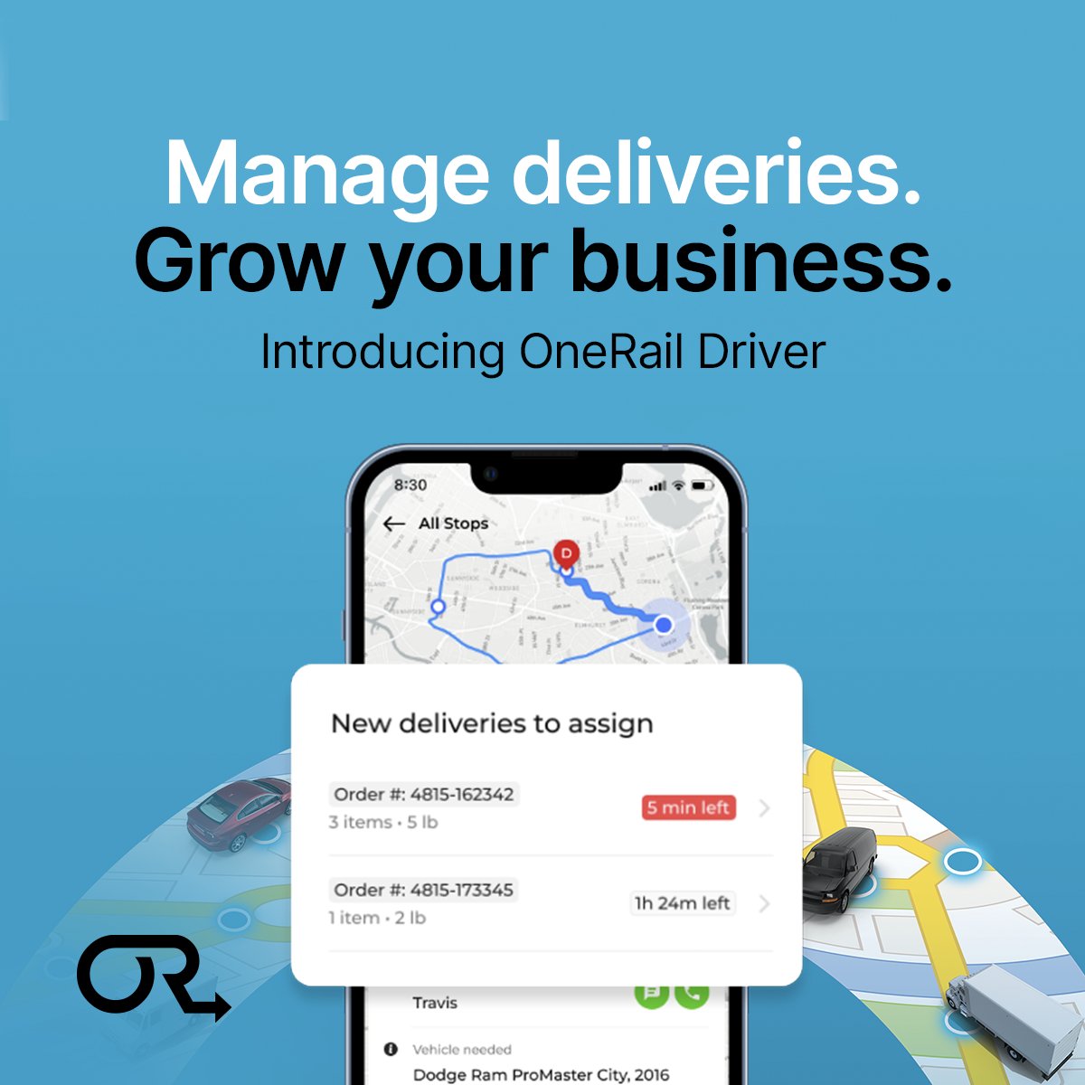 OneRailapp's tweet photo. https://t.co/knz9qlAzsV 
Our new OneRail Driver App gives you the tools and support to automate operations, scale faster, optimize your assets, and deliver a world-class customer experience. Get real-time visibility, delivery optimization and tracking — all in one simple app. https://t.co/spgy0QAfsW