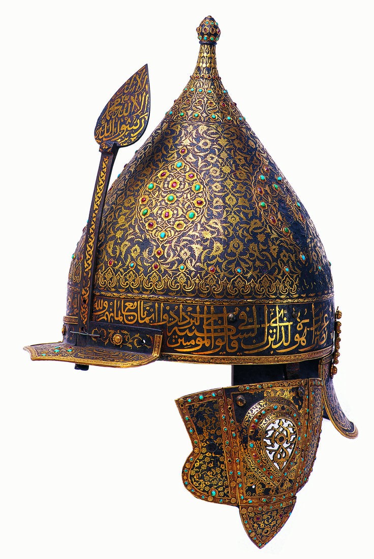arab11__'s tweet photo. An Islamic warrior's helmet. Consider the beauty, prestige, luxury, and details 🖤 https://t.co/9m6f8UWWGs
