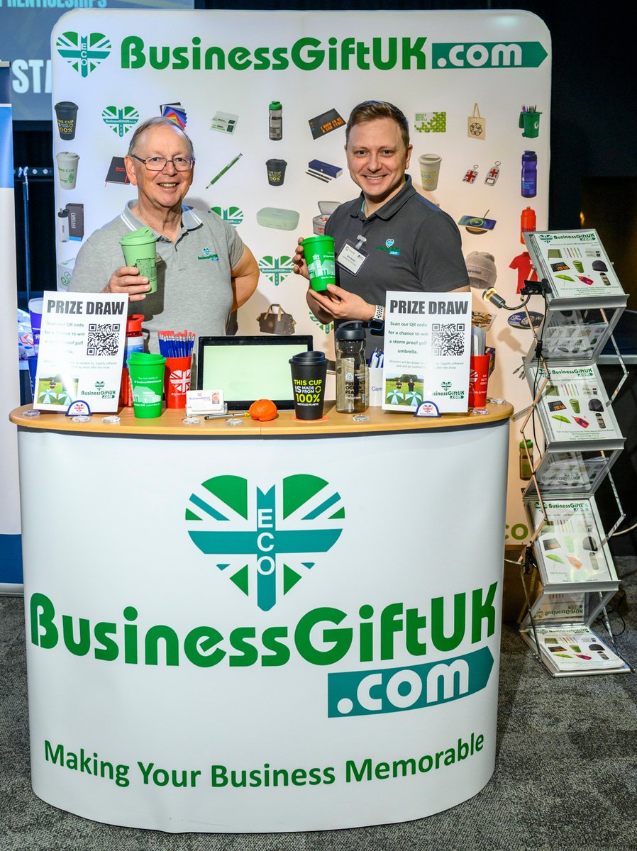 It was excellent to have the @BusinessGiftUK 💙 chaps with us at #LLE23 Make your brand memorable with a huge range of promotional items including t-shirts, recycled coffee mugs, pens & water bottles made right here in Lancashire! Do follow them to find out more!