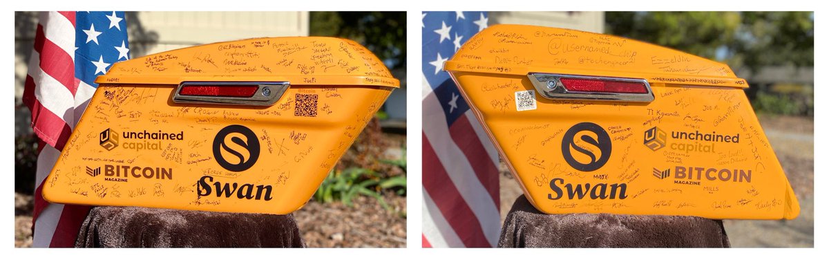If you signed the Bitcoin Tour saddlebags, leave a comment below and retweet!