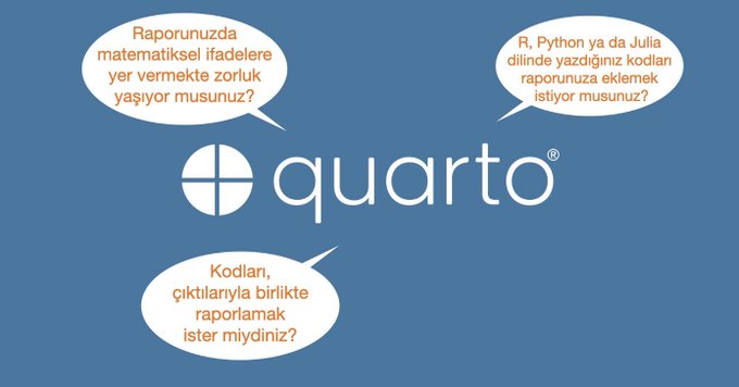 #rstats, #python ve #julialang ile çalışabilen,  kod, çıktı ve metin üçlüsünü aynı dökümanda yazabilmek için kullanılan #QuartoPub öğrenmek için faydalı olabilecek öğrenme kaynaklarını paylaşıyorum🧵