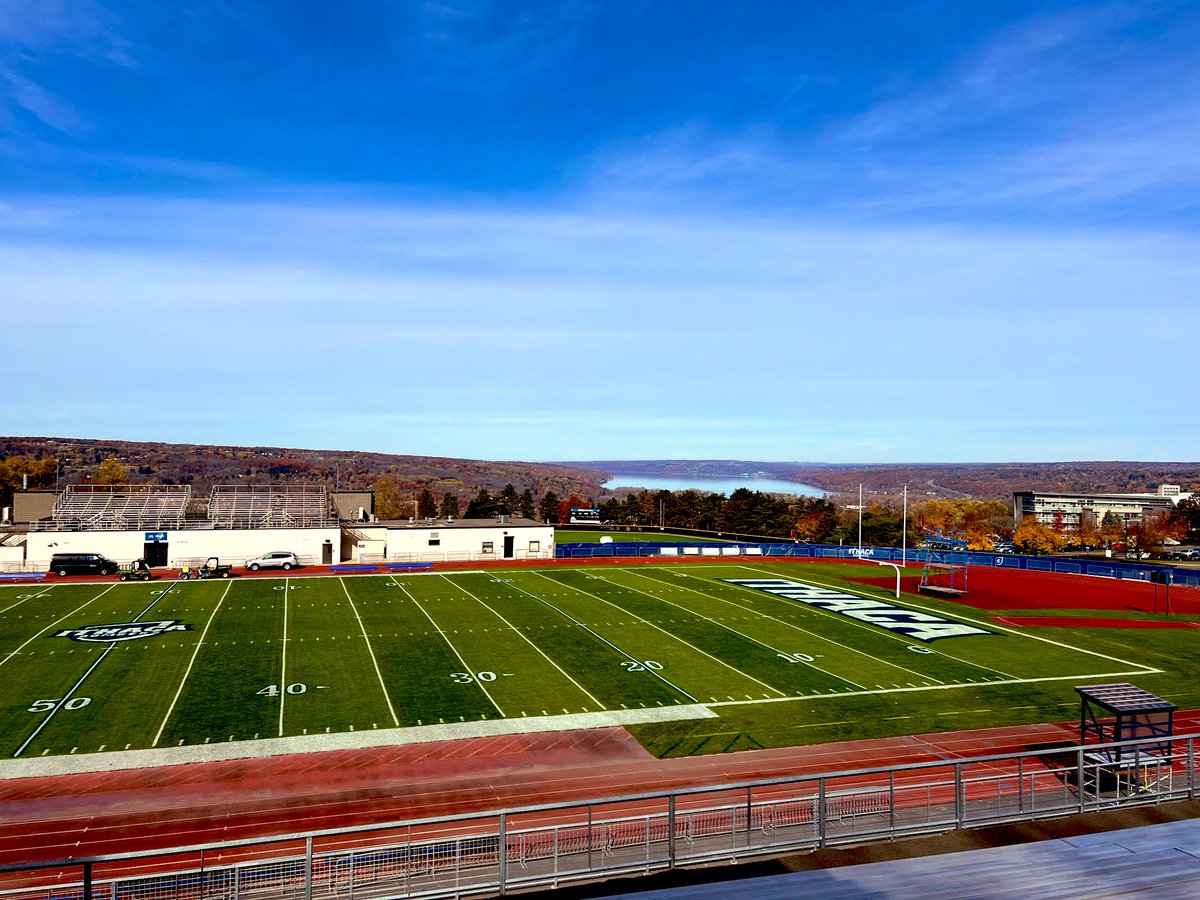 My personal favorite…top of the bleachers at Butterfield Stadium. 

The view out to Cayuga Lake and America’s Top College Town. 

#OneBeat | #GoBombers