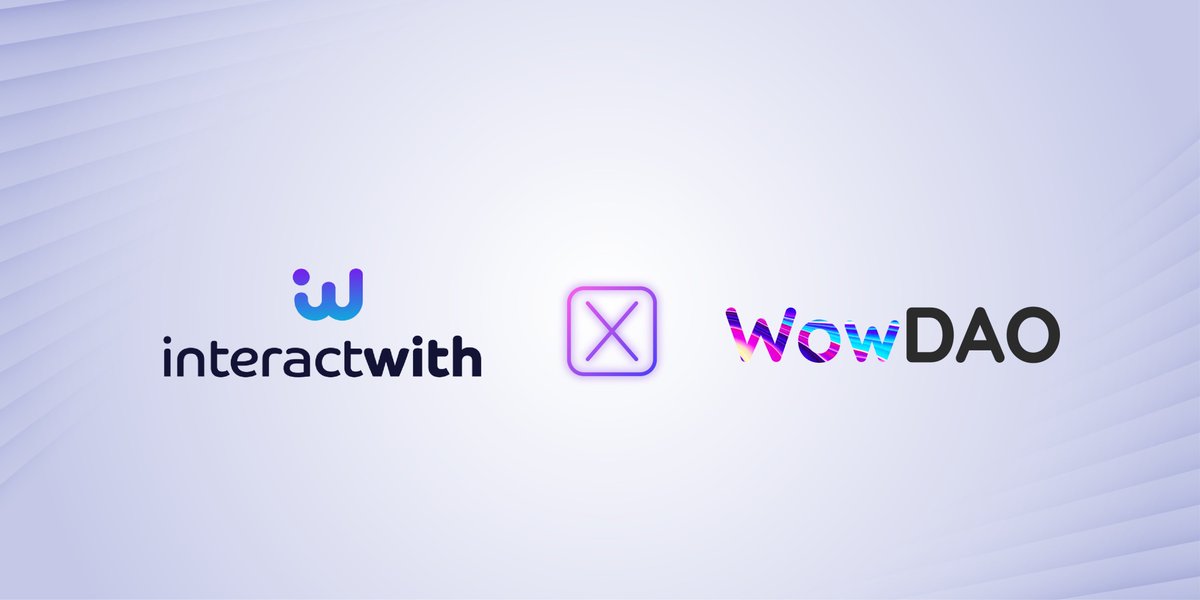 WowDAOAI's tweet photo. 🔥 We're thrilled to partner with @_InteractWith, who is aiming to simplify integration for businesses and enhance user experiences. With their fiat-to-NFT payment system, we're revolutionizing AI invention transactions and digital ownership. Stay tuned!
#WowDAO #InteractWith https://t.co/2UmM2uUjER