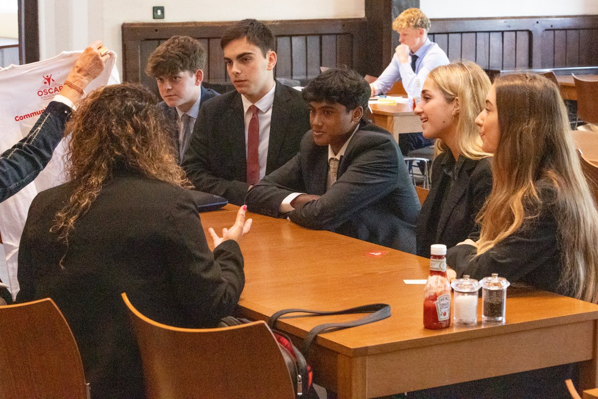 Wonderful to welcome our friends Ashok and Lucinda from @OSCAR_fdn back to Bradfield today. They met our Young Ambassadors ahead of the @OscarUKTour later this year while Sixth Form geographers got a boost with their studies on Dharavi with some personal insights from Ashok.