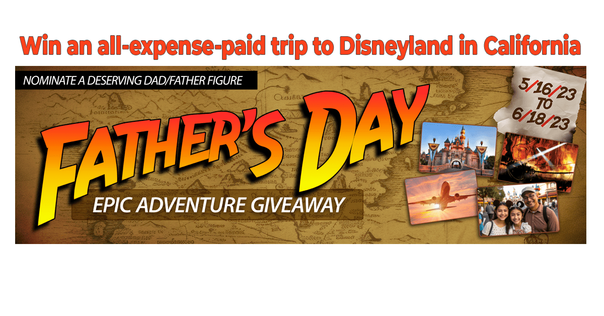 GooseGiveaways's tweet photo. 🏰✨ Does your Dad deserve an epic adventure? Enter the RNR TIRE EXPRESS Epic Adventure Giveaway for a chance to win a Disneyland trip for your family! Nominate your hero today. Ends 6/17, US only.  https://t.co/t3UauwDaVi 

#RnRTireExpress #Disneyland #Giveaway #EpicAdventure https://t.co/DVwzBtKmq6