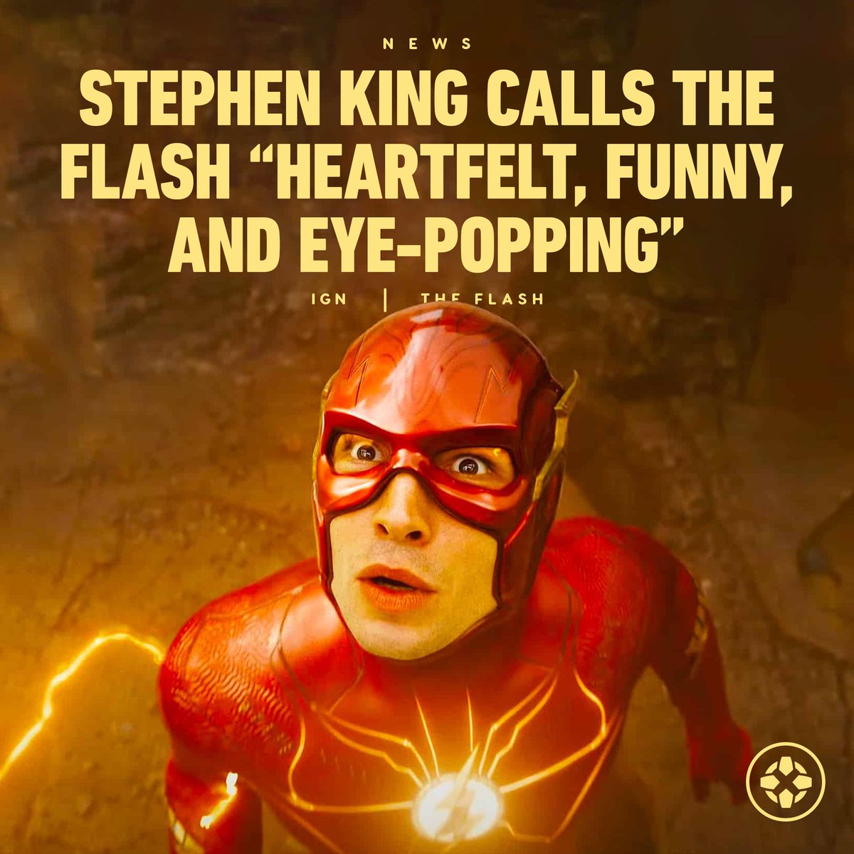 Despite not caring much for superhero movies, the prolific horror writer  Stephen King called The Flash 