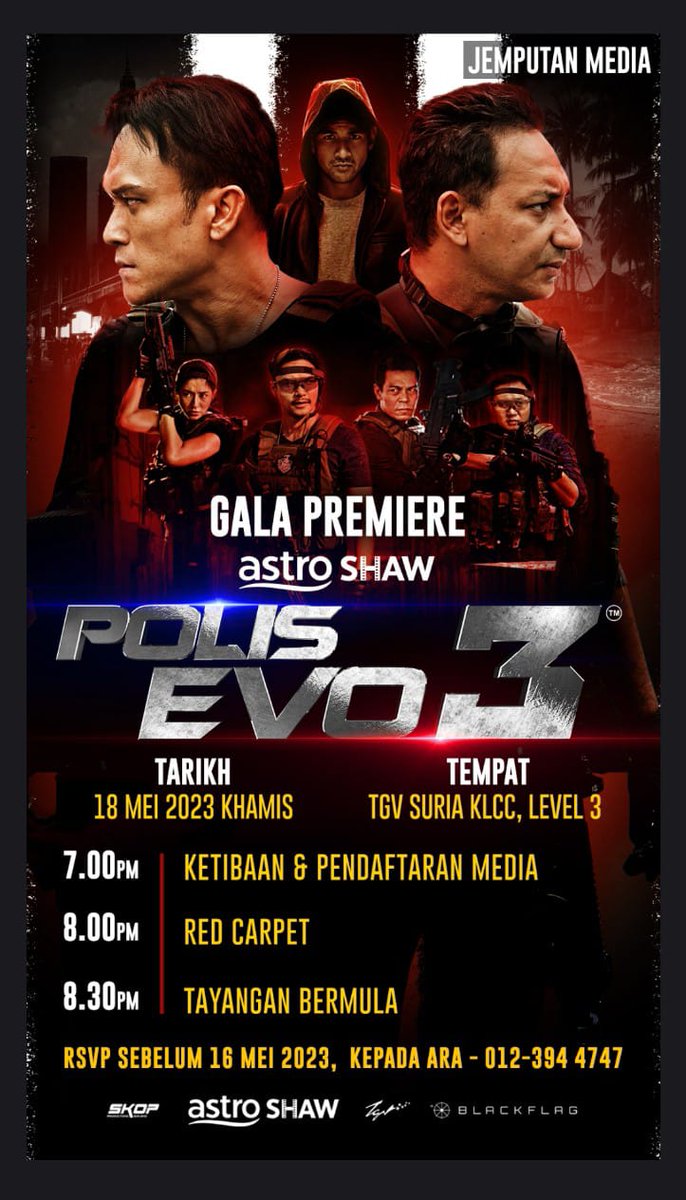 izzadroslan's tweet photo. Asyik keje jer, so malam ni dpt Media Invitation utk Tayangan Gala Premier Polis Evo 3. Hilangkan stress kejap. 😁
#PolisEvo #PolisEvo3 #PE3 #AstroShow https://t.co/sA1SV9TL9G