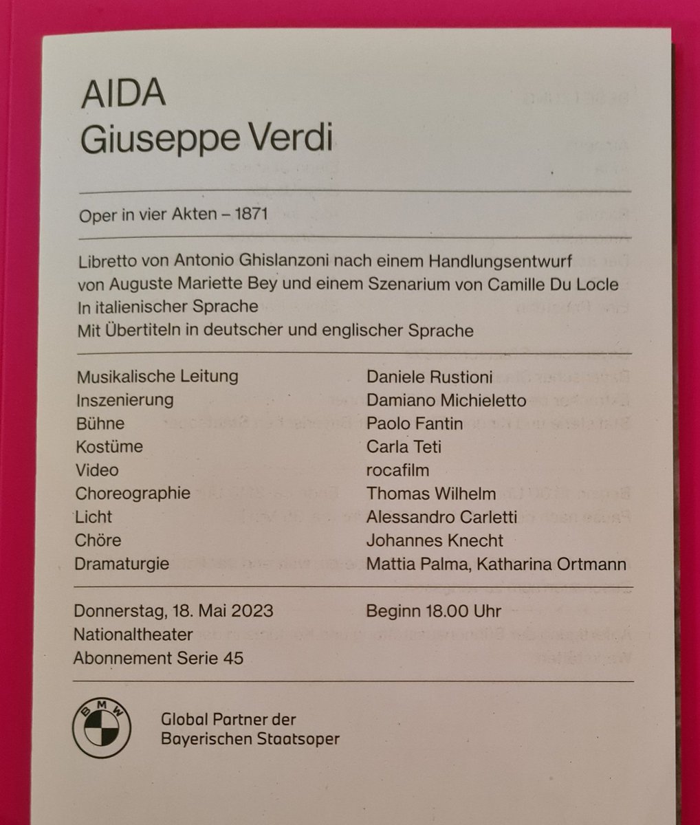 Opernjunkie's tweet photo. Meine Sopranfestspiele in München gehen weiter, nachdem gestern Asmik #Grigorian als #Rusalka zu bestaunen war, erhoffe ich heute ähnliches von Elena #Stikhina als #BSOaida 🙏🏼 #Verdi #Aida #BayerischeStaatsoper https://t.co/DplfXJ4KjY