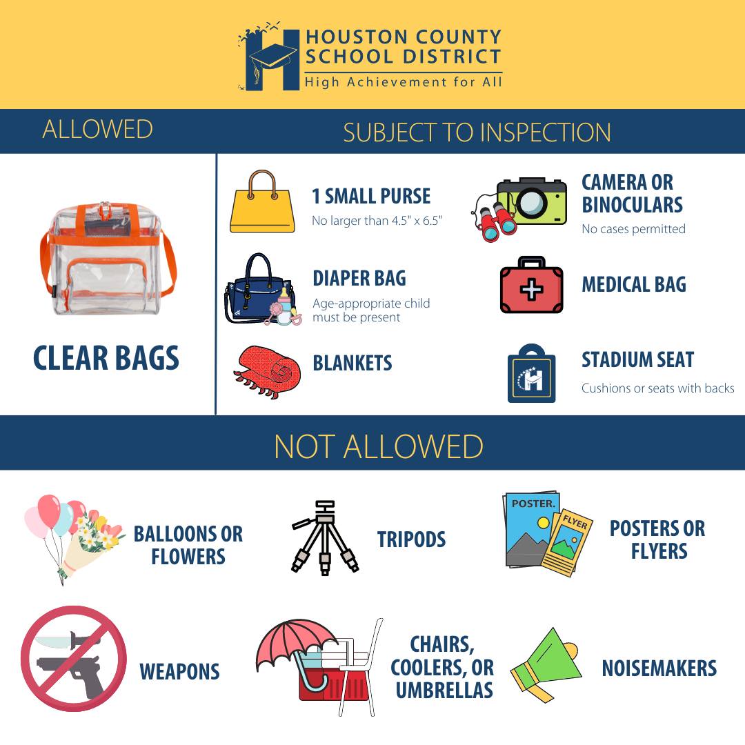 Graduation is almost here! Our District is proud of our graduating seniors and cannot wait to celebrate the Class of 2023! For the safety of our students and their guests, please follow these guidelines to ensure a successful graduation ceremony! No exceptions will be allowed.