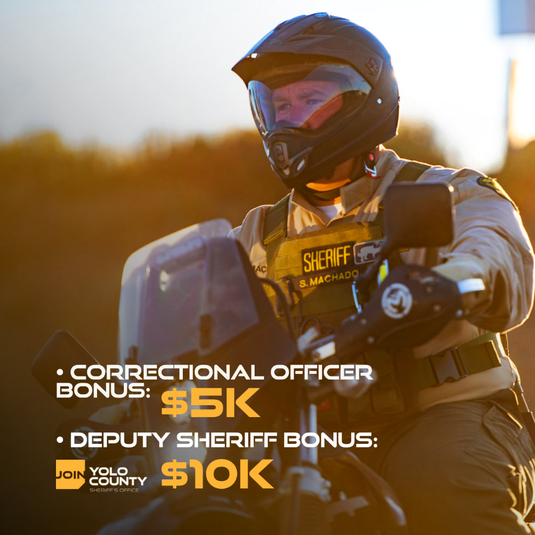 YoloCoSheriff's tweet photo. NOW HIRING Correctional Officers and Deputy Sheriffs! When you join our team, you join our family. Visit www.
https://t.co/qnLiKxTvKo to learn more. #JoinYCSO
#YCSO #YoloCountySheriffsOffice
#SheriffJobs #CareerWithBenefits https://t.co/plH2398PQY