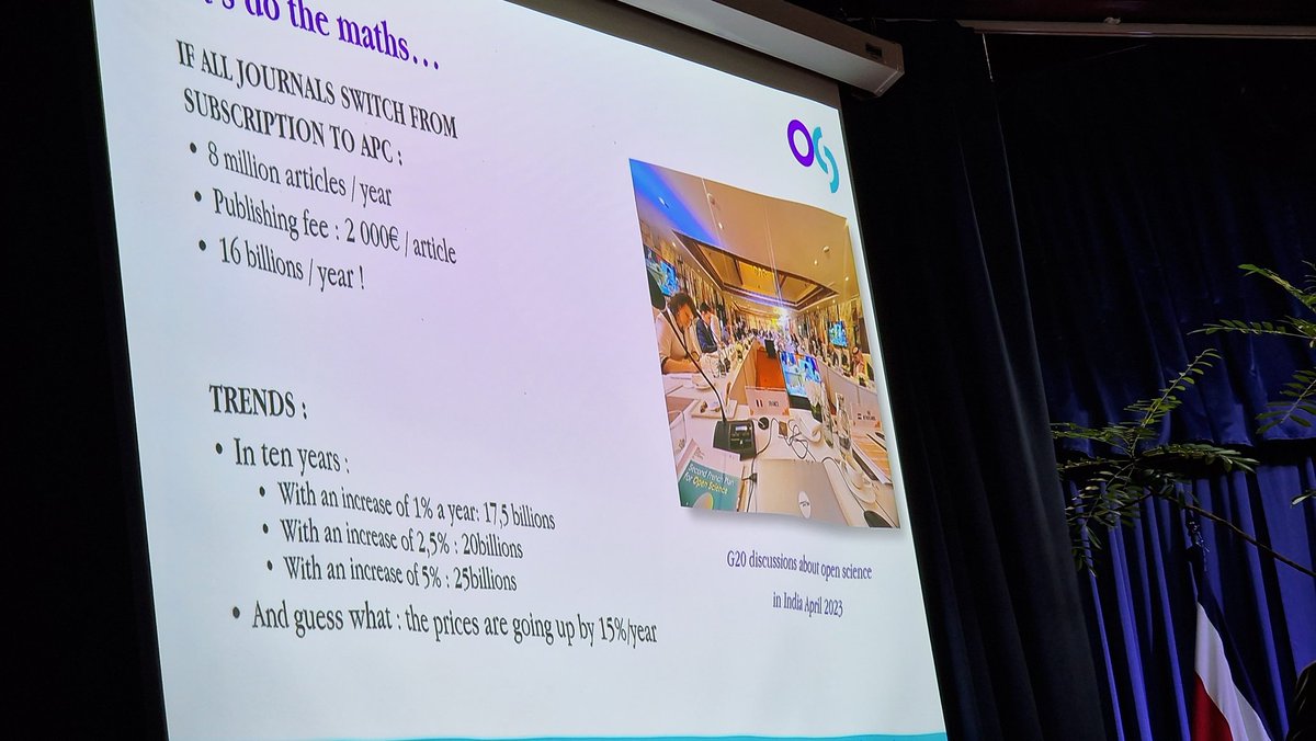 petrknoth's tweet image. @marindacos estimates APC cost globally €16 billion per annum. Shocking and unsustainable. #OpenInfrastructures cost a small fraction of this. We need to support the network of #OA repositories. @COAR_eV @oacore