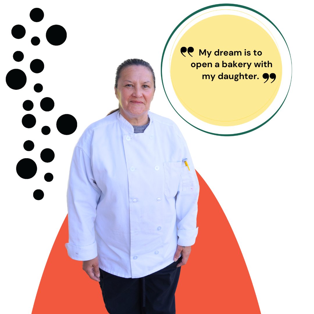 Our Baking Apprentice Low Low shares, "I came to this program because I dream of opening a bakery with my daughter; I want other people to come in, bond over baking, and have happy experiences." Help bake a dream come true! DONATE NOW bit.ly/3mYxP94