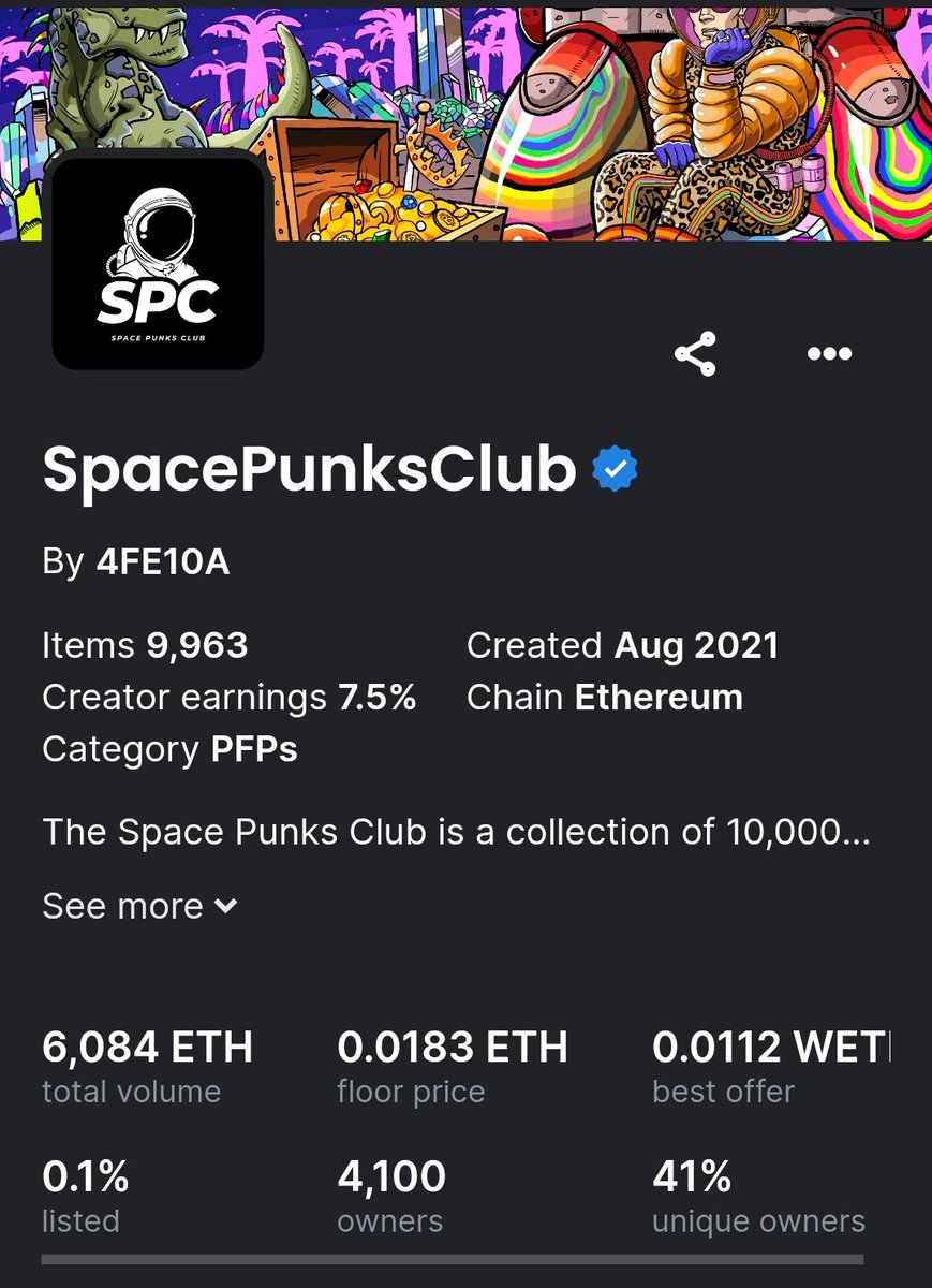 potz12 $PUNK (@potz_12) on Twitter photo OK, just putting this out there, there are only 14 punks listed on OS, YES, ONLY 14!! out of an 10k og collection. This community is built different! #SPC4L π€ <a href="/SpacePunksClub/">Space Punks Club</a> OK, just putting this out there, there are only 14 punks listed on OS, YES, ONLY 14!! out of an 10k og collection. This community is built different! #SPC4L π€ <a href="/SpacePunksClub/">Space Punks Club</a>