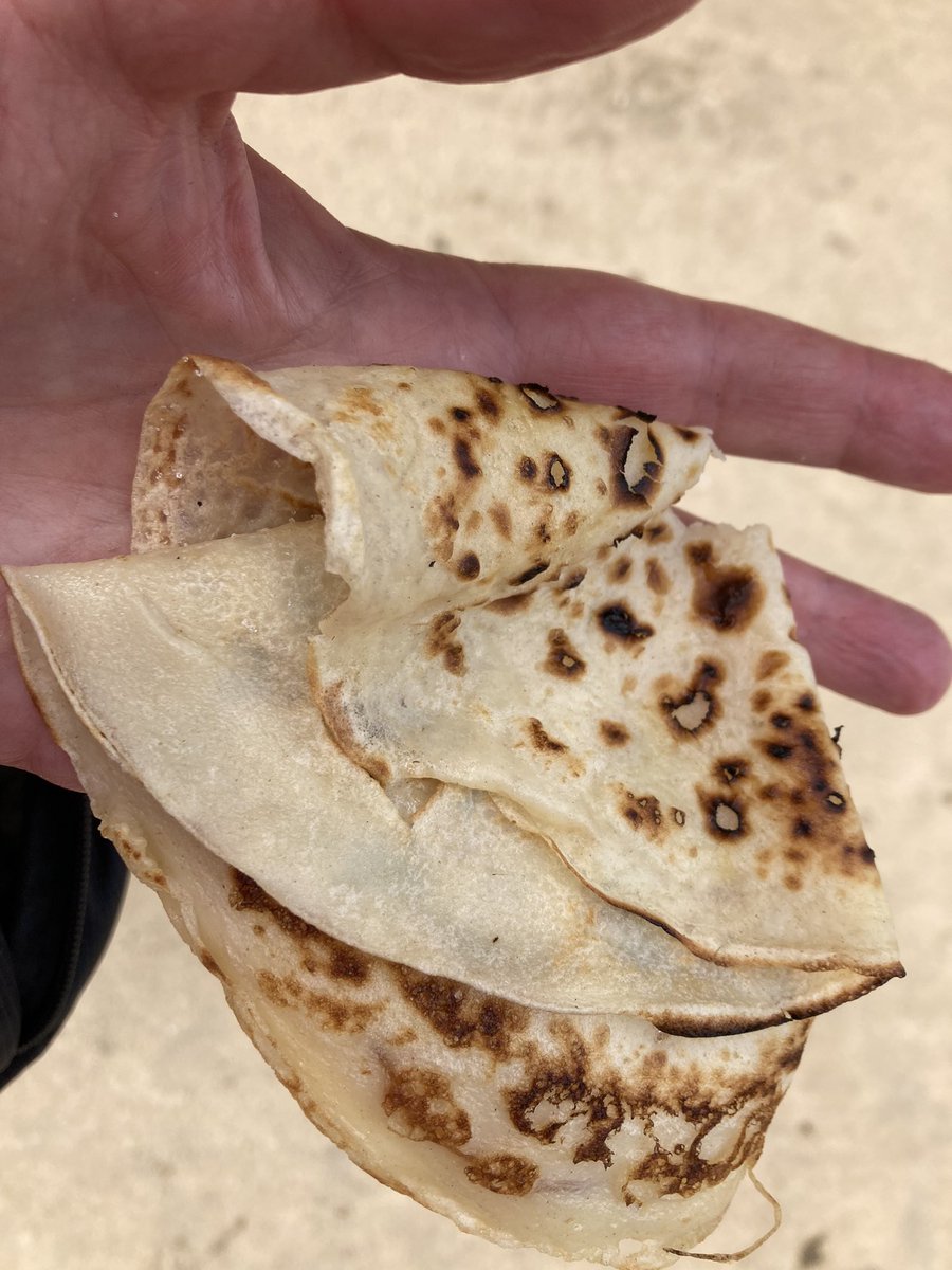 Not a big pancake fan, but I cherish this photo as a symbol of the kindness of the people along the #CaminodeSantiago - their gifts of help, prayers, blessings, apples, cherries, orujo, wine and - yes - pancakes….

#PoweredByTheKindnessOfStrangers