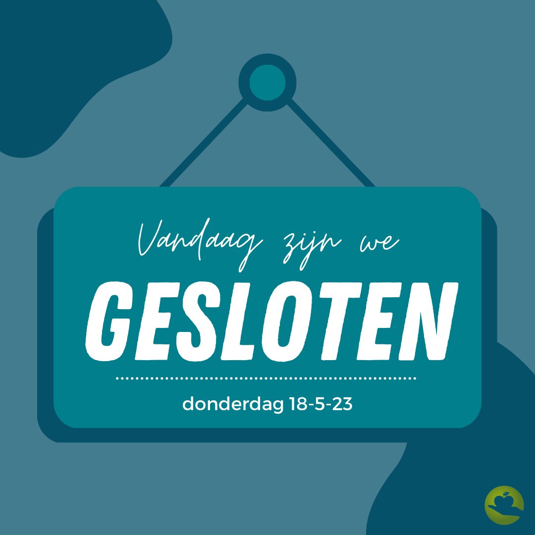 VDWtwit's tweet image. U/JIJ BENT MORGEN WEER VAN HARTE WELKOM. 😄

#dietist #hemelvaartsdag #gesloten