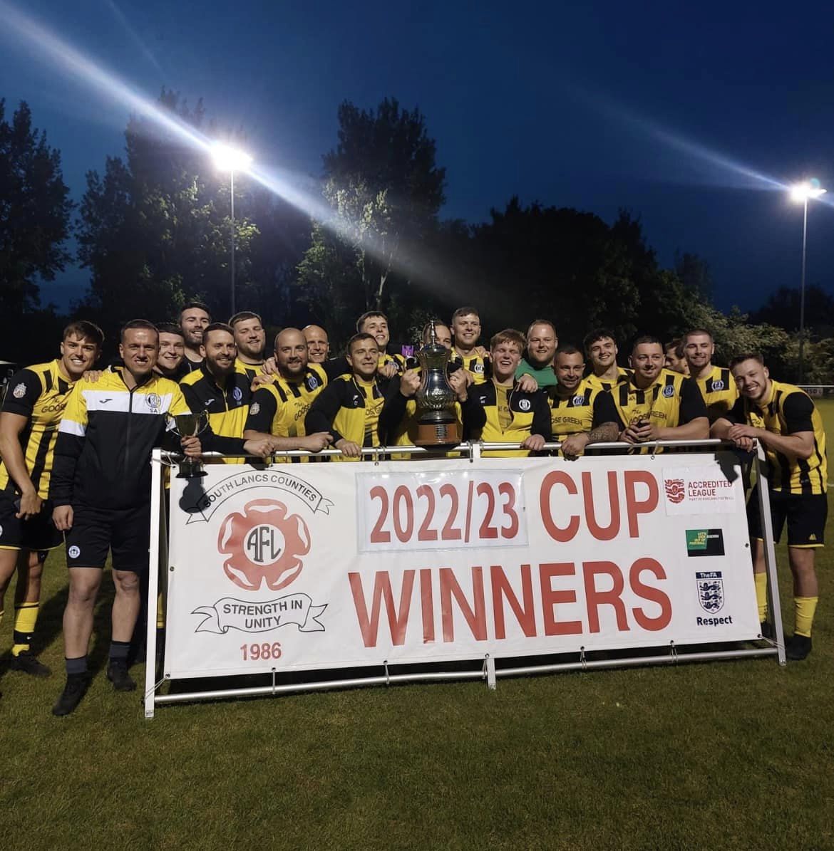 2/2
...of lifting this marvellous trophy. A huge well done also to Rick, who scored a stunning first goal in the 2-1 win. I'm sure he'll be telling you all about it on Friday's live draw!