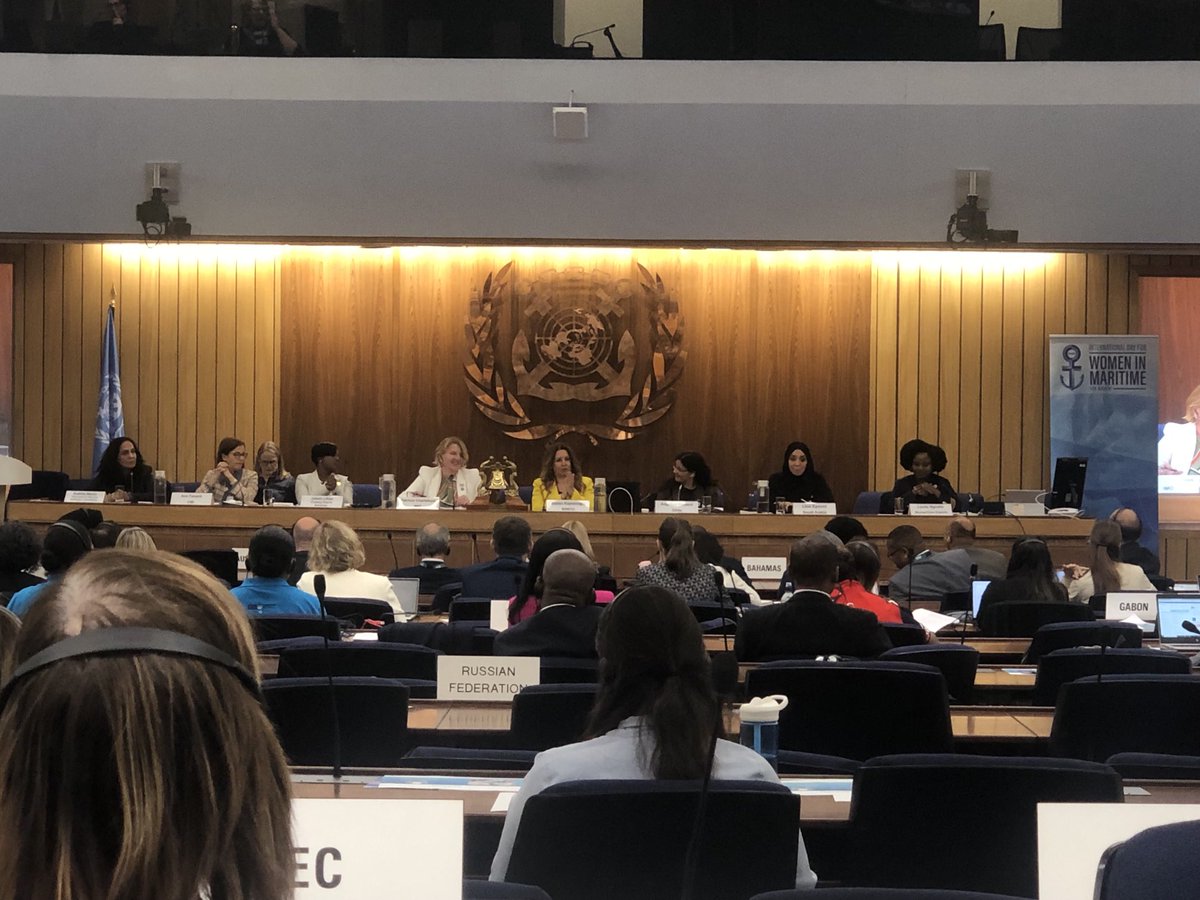 And ⁦<a href="/BIMCONews/">BIMCO</a>⁩ gets name checked by the lovely Sadan Kaptanglou - it’s first female president - who applauds its bravery for pushing ahead #womeninmaritime