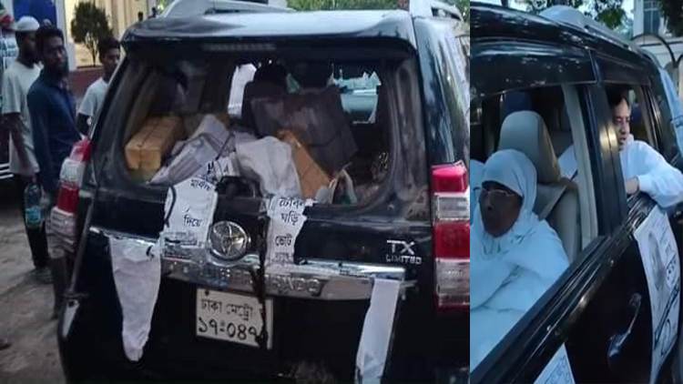 সতন্ত্র প্রার্থী জায়েদা খাতুনের গাড়ী বহরে হামলা