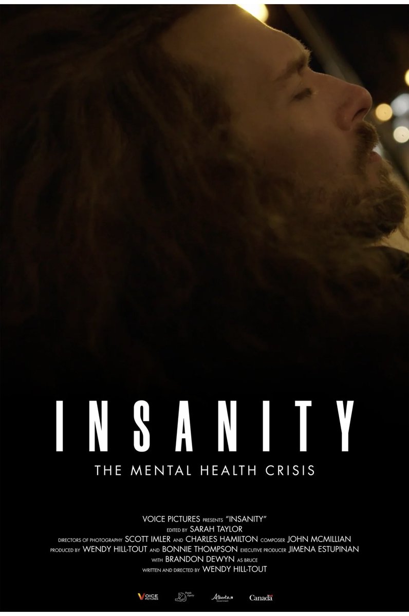 Toronto! This Friday May 19th at 6:45pm at Carlton Cinema is the Ontario premiere of Insanity-a documentary on the current state of Canada’s mental health system. My family is featured in the doc & I will be a part of the Q&A following Friday’s screening. Spread the word, pls RT.