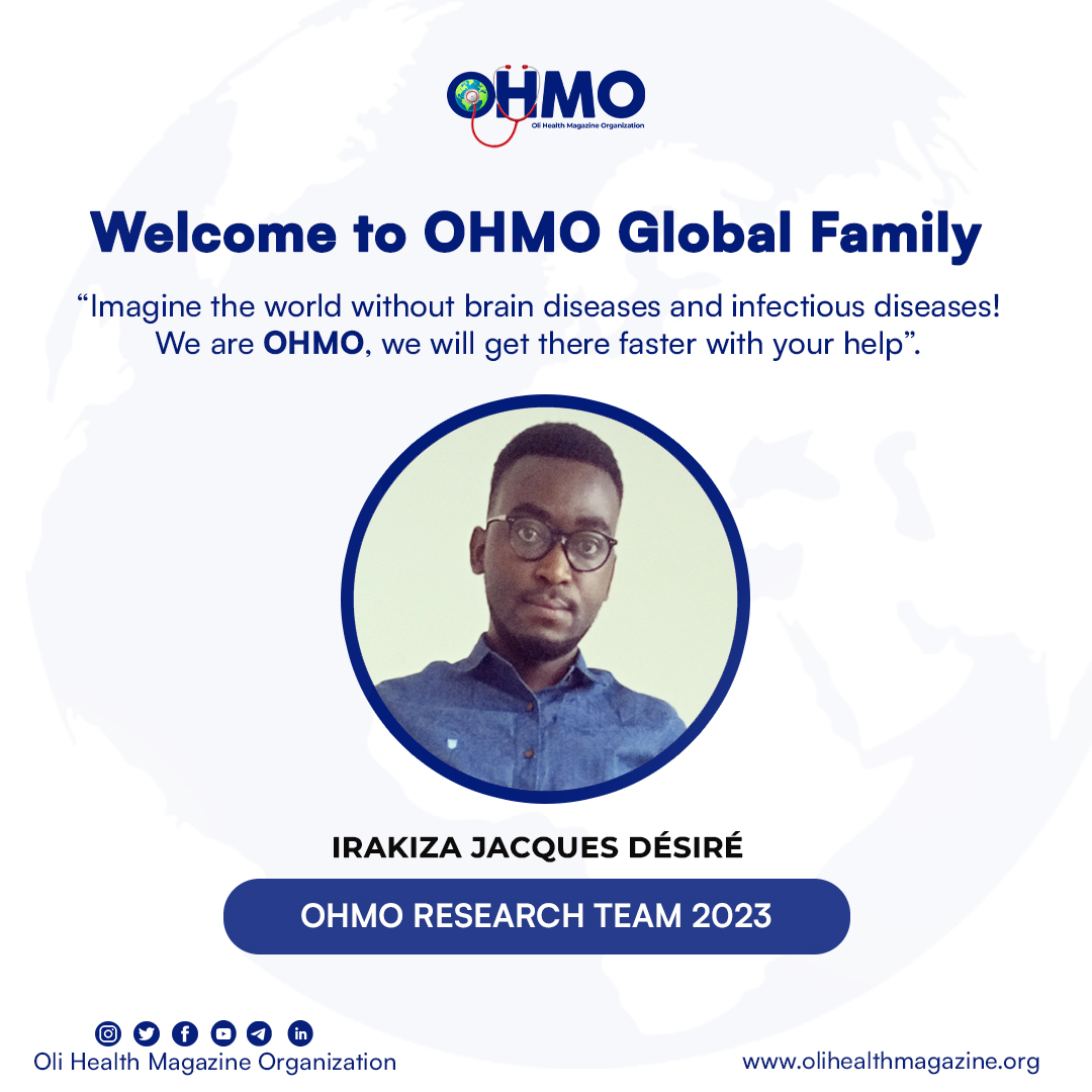 OliHealthOrg's tweet image. Dear Irakiza Jacques Désiré, 
Welcome to OHMO Global Research Team 2023🔬🧬🧠 🗺

Together we can do more to improve people's welfare completely and successfully.

#OliHealthMagazineOrganization #Research #Doctors #Researchers