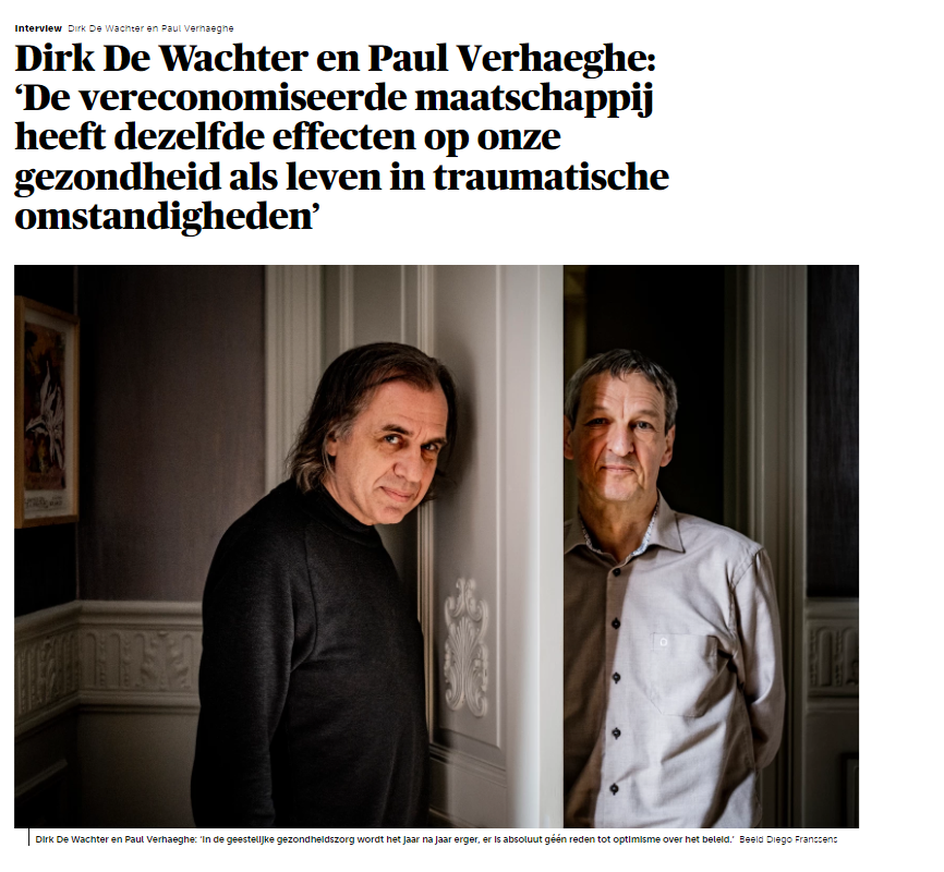 mboudry's tweet photo. De Wachter: “Er is hoop, er zijn redenen om optimistisch te zijn”
Verhaeghe: “Ik zie die redenen niet”
De Wachter: “Soms moet je de bodem raken om uit de put te kunnen klauteren”
Verhaeghe: “De put wordt hoe langer hoe dieper”.
De Wachter (lacht): “Deze man geeft niet af, hè”
😂 https://t.co/yDrf3IvdXc