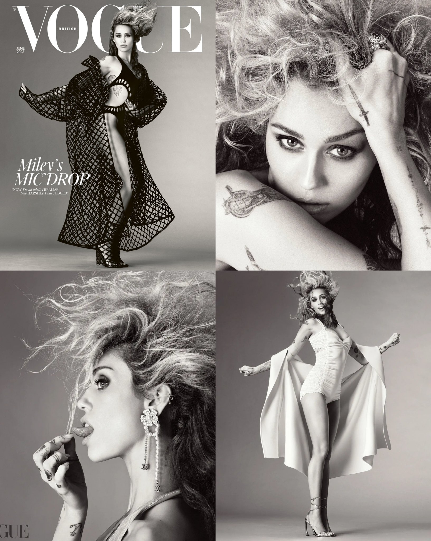 Pop Base on X: "Miley Cyrus stuns for British Vogue.  https://t.co/iU6UW1frRe" / X