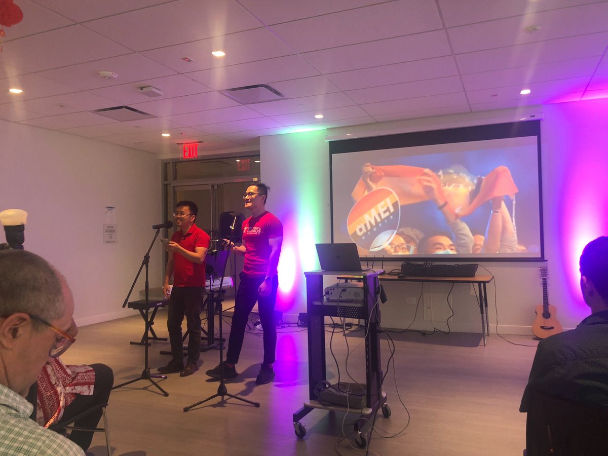 dcmoapia's tweet photo. Team #MOAPIA attended the Gay Men’s Chorus of Washington AAPI Heritage Month Salon. Great opportunity to mingle and catch up with community such as Trang Nguyen, who is the Chairperson of the Mayor’s Office of LGBTQ Affairs Advisory Committee! #DCComeback @GMCWashington https://t.co/0Likt8oVI4