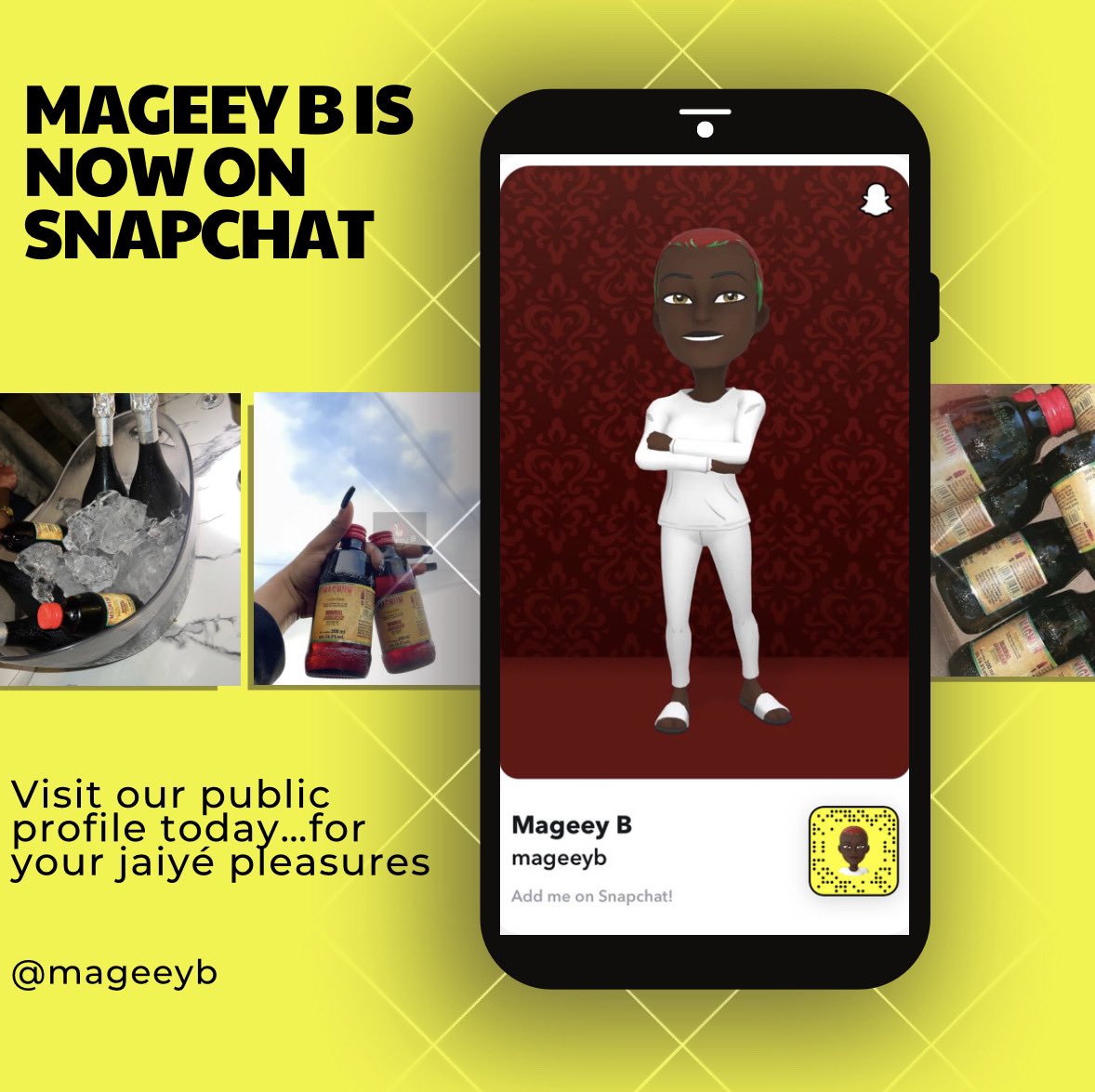 Mageey_b's tweet photo. Add us on Snapchat for all your jaiyé pleasures, updates and many more!! 🌴🍹 https://t.co/pFV4IbA9ey