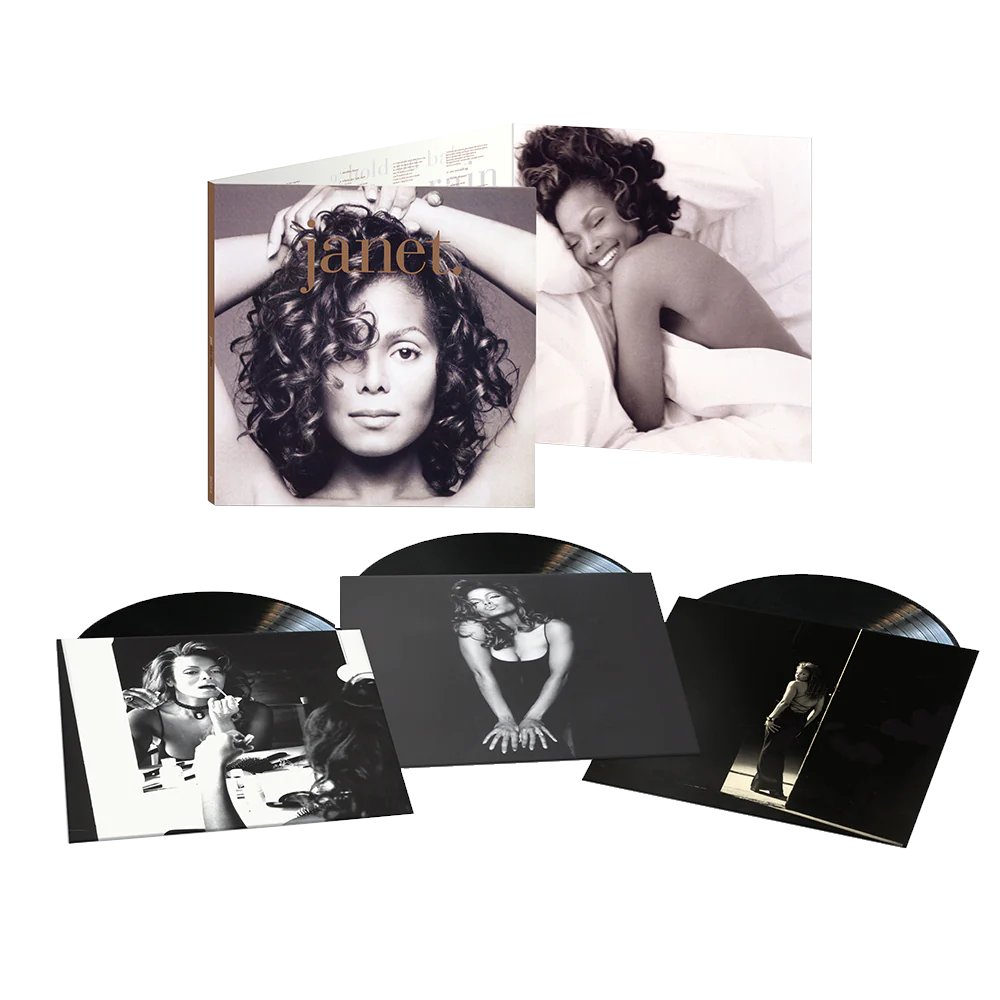 The janet. 30th-anniversary Edition (2xCD and 3xLP) are now available for pre-order at Janet Jackson's official store! Ships on July 7.

🇧🇷 As edições de aniversário do álbum 'janet.' já estão disponívels para pré-venda no site oficial da Janet Jackson! Lançamento dia 07/07.