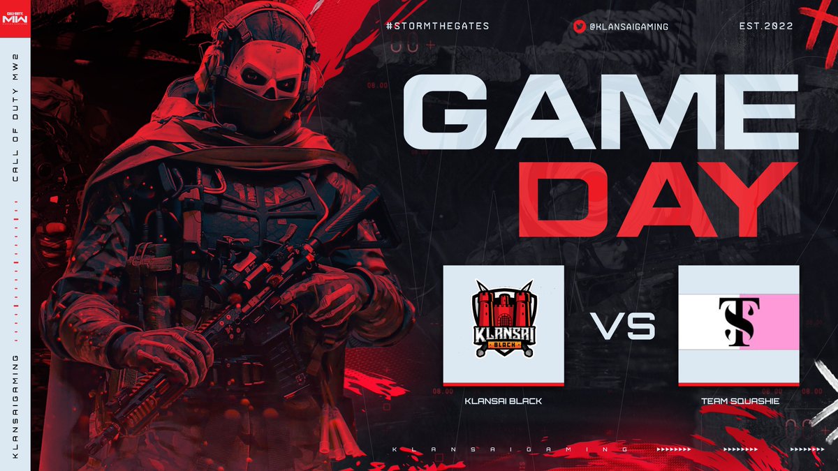 ⚔️GAME DAY⚔️

KlanSai Black in a do or die v @TeamSquashie in Losers Round 1 in @XP_Europe 

⏰ 8.30pm
💻 Caster Stream TBC

Roster:
⚔️@fre3mz 
⚔️@ENVlll 
⚔️@JoonCOD 
⚔️@ZaroxSZN 

@ZGameEnergy 
#StormTheGates