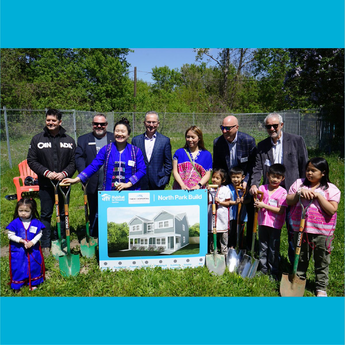 HabitatHamilton's tweet photo. Thanks to everyone who joined us at the North Park build site yesterday for our Ground-Breaking Ceremony! We'd like to recognize the incredible generosity of @livenewhorizon for making this build possible, along with all of the companies who have agreed to support. More to come! https://t.co/qHT5zqgib9