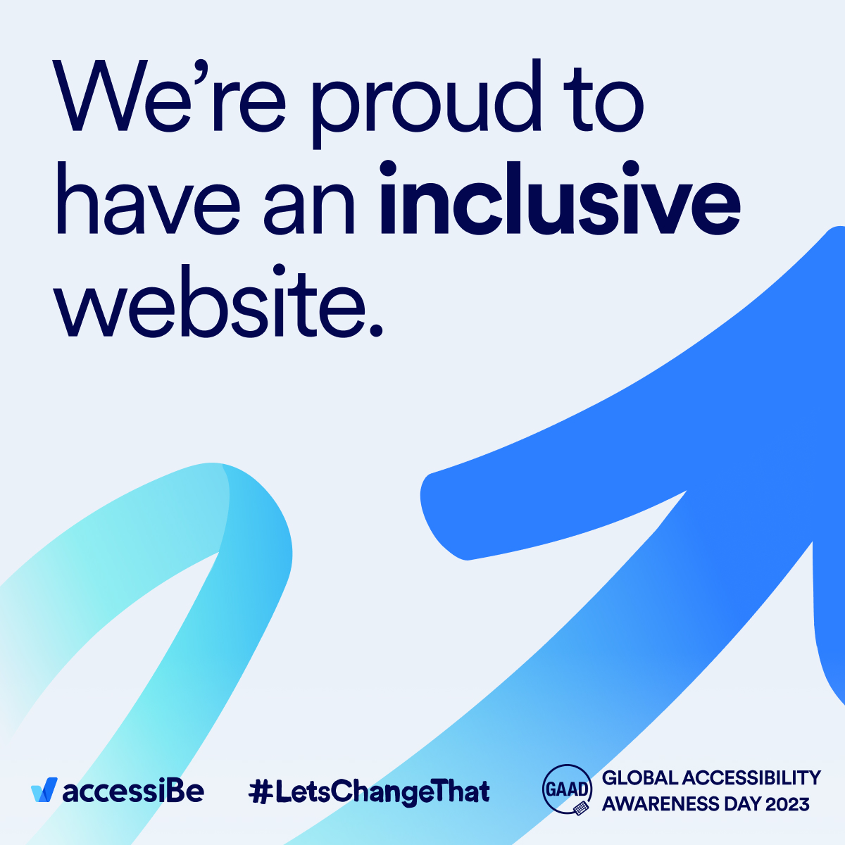 Today is Global Accessibility Awareness Day.

We’re proud to prioritize inclusion and have a website that is accessible to all. #LetsChangeThat #GAAD #GAAD2023 #GlobalAccessibilityAwarenessDay #DigitalAccessibility #WebAccessibility #accessibility  #OpenInternetForAll #accessiBe
