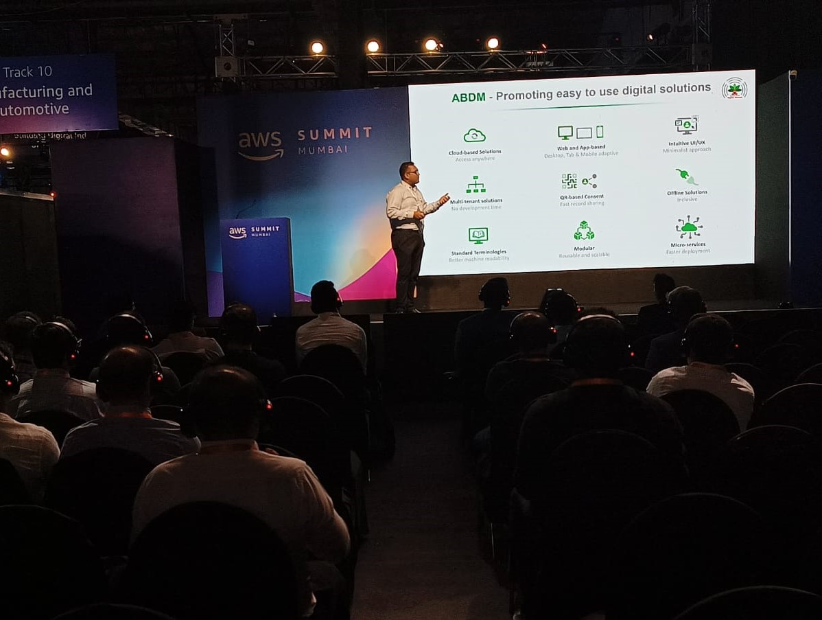 National Health Authority (NHA) (@ayushmannha) on Twitter photo Dr. Basant Garg <a href="/AddlCEONHA/">Dr. Basant Garg</a> conducted a session on "Future of Digital Healthcare on Cloud" at #AWSsummit Mumbai. Dr. Garg talked about the role of #ABDM in digitizing the #health sector of India and how it is promoting easy-to-use #DigitalSolutions.
<a href="/AWSCloudIndia/">AWS Cloud India</a> #DigitalHealth Dr. Basant Garg <a href="/AddlCEONHA/">Dr. Basant Garg</a> conducted a session on "Future of Digital Healthcare on Cloud" at #AWSsummit Mumbai. Dr. Garg talked about the role of #ABDM in digitizing the #health sector of India and how it is promoting easy-to-use #DigitalSolutions.
<a href="/AWSCloudIndia/">AWS Cloud India</a> #DigitalHealth