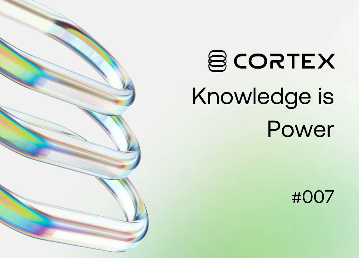 CortexDAO's tweet image. 🧠 Discover a curated selection of insightful interviews in this latest edition of 'The Cortex Connection'.
Stay informed, think critically, and expand your knowledge in this ever-evolving industry.
The Cortex Connection #007: cortexdao.substack.com/p/knowledge-is…