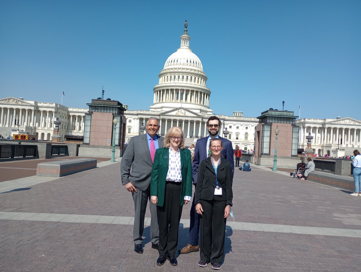 Frank Panzarella, Judy Rees, Nicholas Warren, Judy Csatari representing Dartmouth Cancer Center to New Hampshire congressional delegations on Hill Day in support of federal @theNCI @NIH funding for cancer research. #FundNIH #FundNCI #AACRontheHill #AACIontheHill @DartmouthHealth