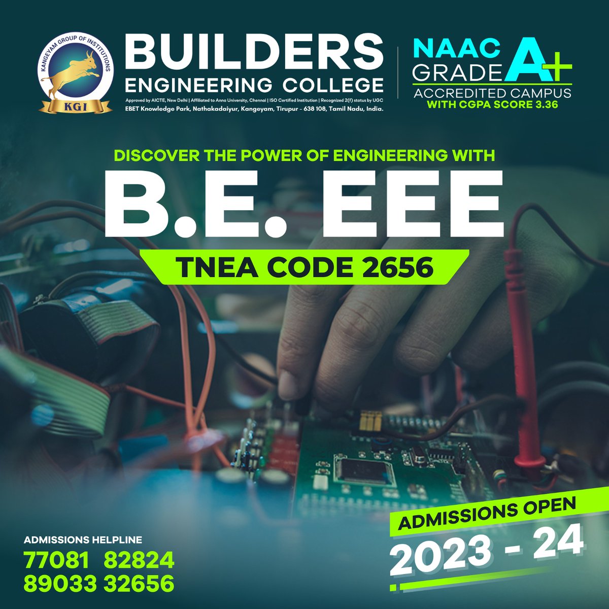 #buildersengineeringcollege_2656 #engineeringadmissions2656 #admissionopen2023_2024 #tiruppurdistrict #No1collegetiruppirdistrict #AdmissionsOpen #meritscholarship  #electricalandelectronicsengineering
#engineeringeducation #engineeringcareers #engineeringcollege #happycampus