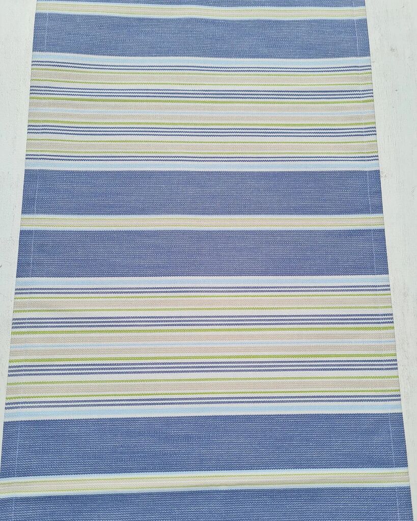 Gorgeous new blue striped table runner now available on the website, a heavyweight cotton making it ideal for indoors &amp; outdoors 😍
#tablerunner #tablerunners #tabledecor #gardendecor #gardendining #alfresco #madeat42 #Wokingham #handmade #stripes #st… instagr.am/p/CsY_S1Etqdz/
