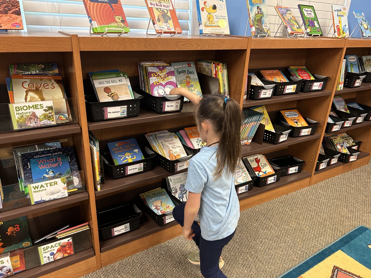 Finished up the year at <a href="/HighMeadowsGA/">High Meadows School</a> library with this year's junior librarian. This first grader was busy all day and she did a great job!