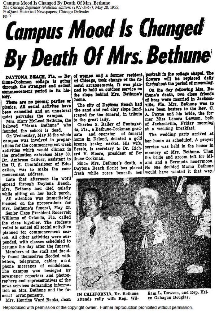 DrPreston1913's tweet photo. On May 18, 1955 Mrs. Mary Jane McLeod Bethune passed away quietly in her home. https://t.co/2cUDkxJ8Bm