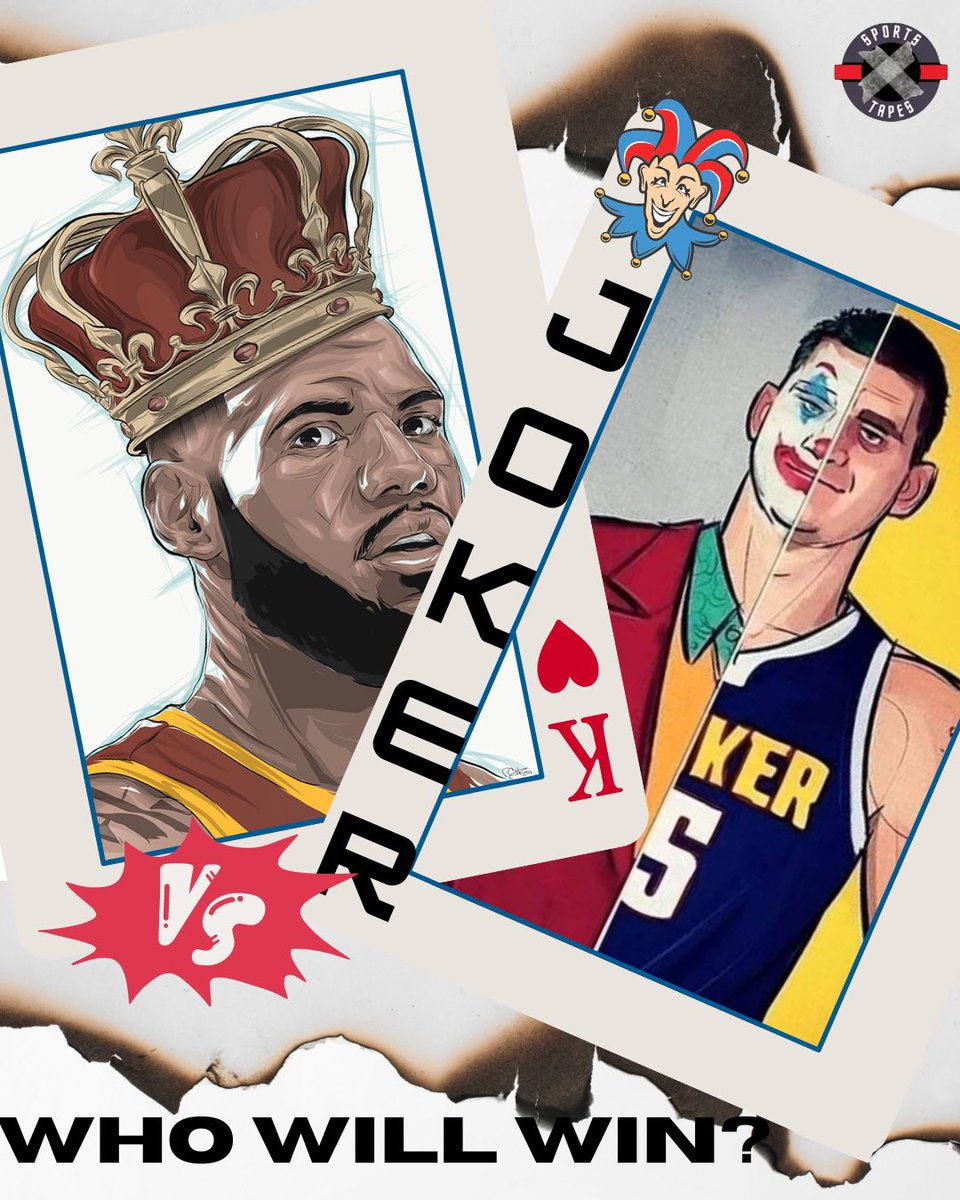 SportsTapesOff's tweet photo. The King vs The Joker‼️ Who y’all got to make it to the finals⁉️⁉️#nba #lebron #Lakers #basketball #Nuggets #Jokic https://t.co/Uiwn3KPZK0