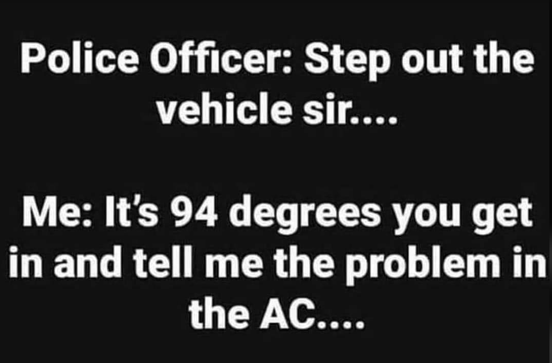 PolkCoSheriff's tweet photo. We're not saying our deputies would agree to do this, but we're not saying they would disagree to do this either. It is hotter than a ghost pepper in a frying pan on the runway at Lakeland Linder Airport after all. 

#PCSO  
#FloridaProblems https://t.co/A2fuhxPQfz