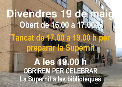 biblioartesa's tweet photo. HORARI BIBLIOTECA 19 de maig https://t.co/MCuHVMW0Ye