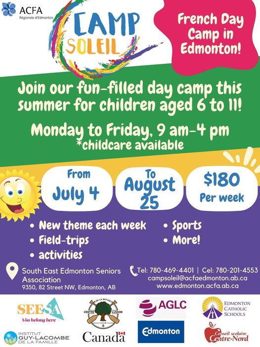 Give your child an unforgettable summer at Camp Soleil 2023!
Register now by clicking the link! 
form.jotform.com/231337712583254