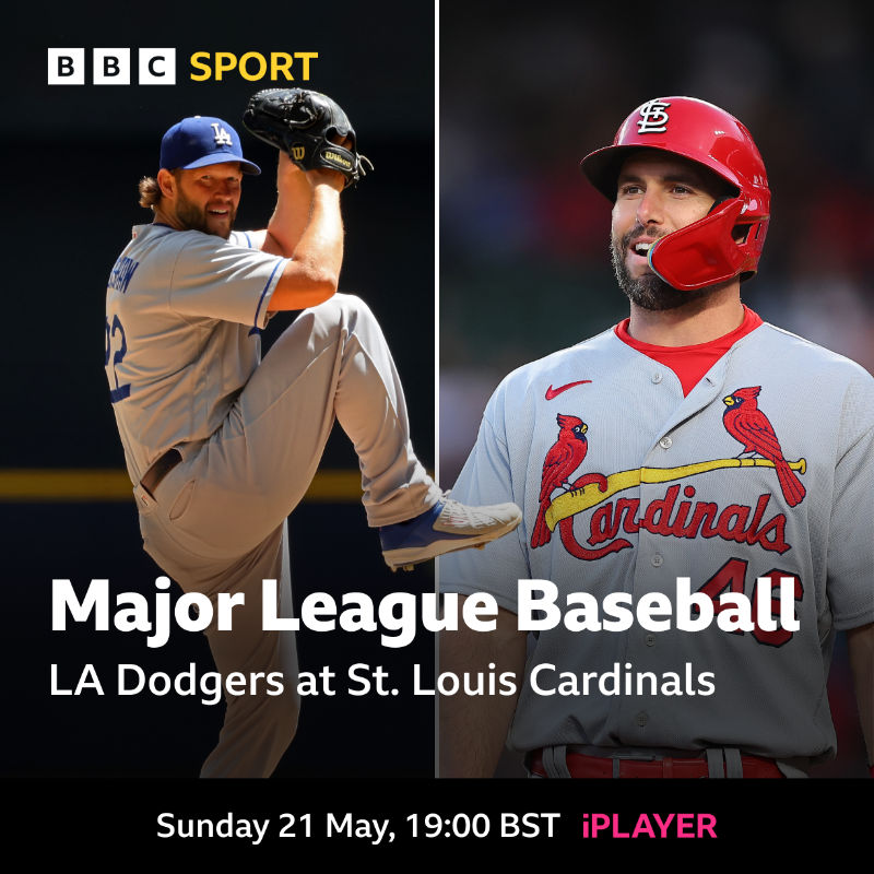 BBCSport's tweet photo. #MLB is BACK on the BBC! ⚾

@Dodgers at @Cardinals 🏟

It's live on @BBCiPlayer tonight and on the @BBCSport app 👇

@MLBEurope