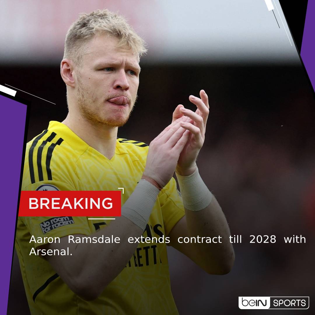 🚨 𝗕𝗿𝗲𝗮𝗸𝗶𝗻𝗴 🚨

🧤 @AaronRamsdale98 has committed his future to Arsenal. |

#beINPL #AFC