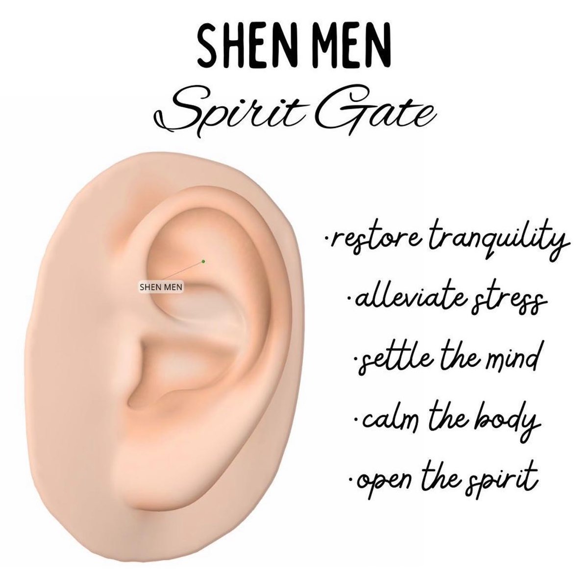 Amy4health's tweet image. One of the most common acupuncture points because it does so much, Shenmen. #calmsthemind #relievesanxiety #sedative #analgesic #insomnia #antiallergy #calming #relaxing #hypertension #coughing #allergicasthma #hysteria #psychosis #stopsmoking #addictionsupport
