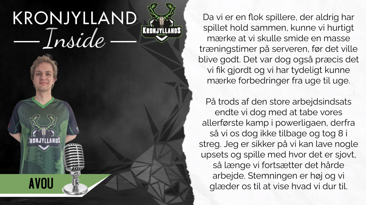 We try something new 🎙️

Give a warm welcome to Kronjylland Inside🥳
Takes you behind The organization and players thoughts 🧠

Stay tuned for more to come 💪
