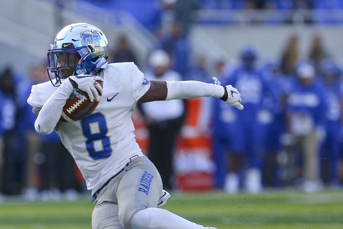 AGTG!!! After a great conversation with <a href="/coachbeckles/">Jeff Beckles</a>, I’m blessed to have received an offer from Middle Tennessee !!! 🔵⚫️ <a href="/CoachLit22/">Jeff Littleton</a> <a href="/CoachCecil7/">Blake Cecil</a> <a href="/MrTNT21/">CoachTNorton</a> <a href="/VALIDPLAYZ/">Valid Playz</a> <a href="/CedricWynn3/">Cedric Wynn (Coach Hollywood)</a> <a href="/247Sports/">247Sports</a> @On3sports <a href="/Rivals/">Rivals</a>