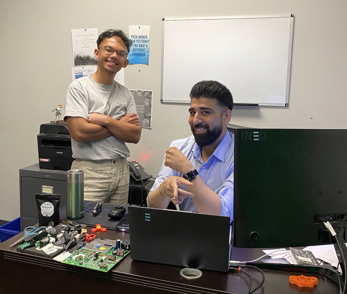 INEOsolutions's tweet image. The paparazzi caught some #collaboration in action here at the INEO HQ! #teamwork